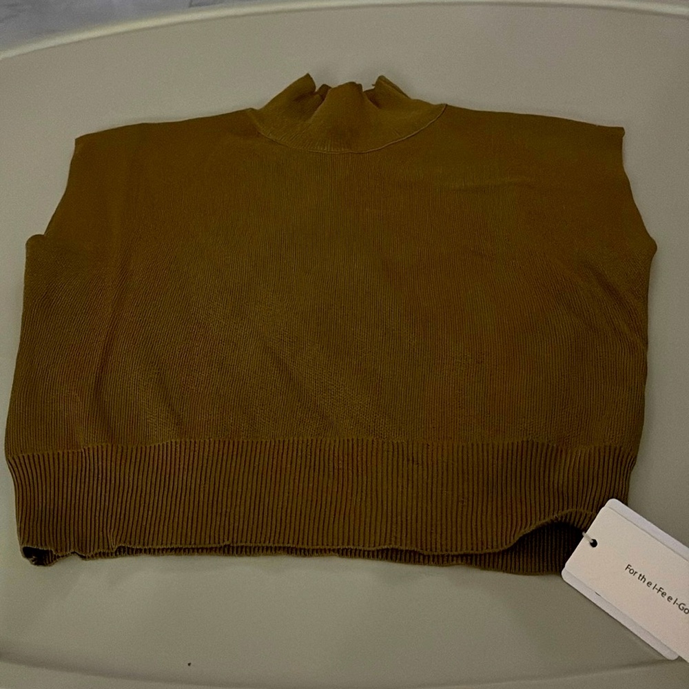 Mock Neck Brown Sweater
